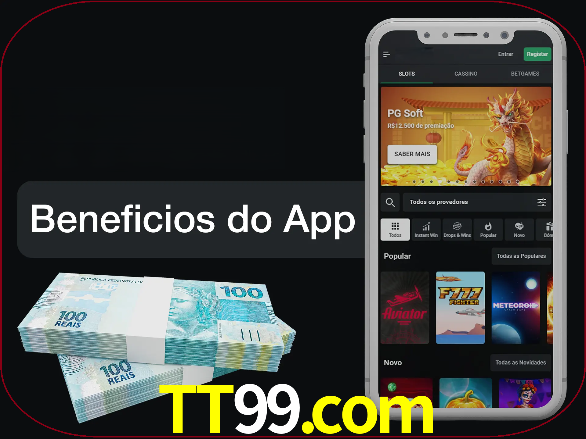 Obtenha todos os benefícios usando o aplicativo.