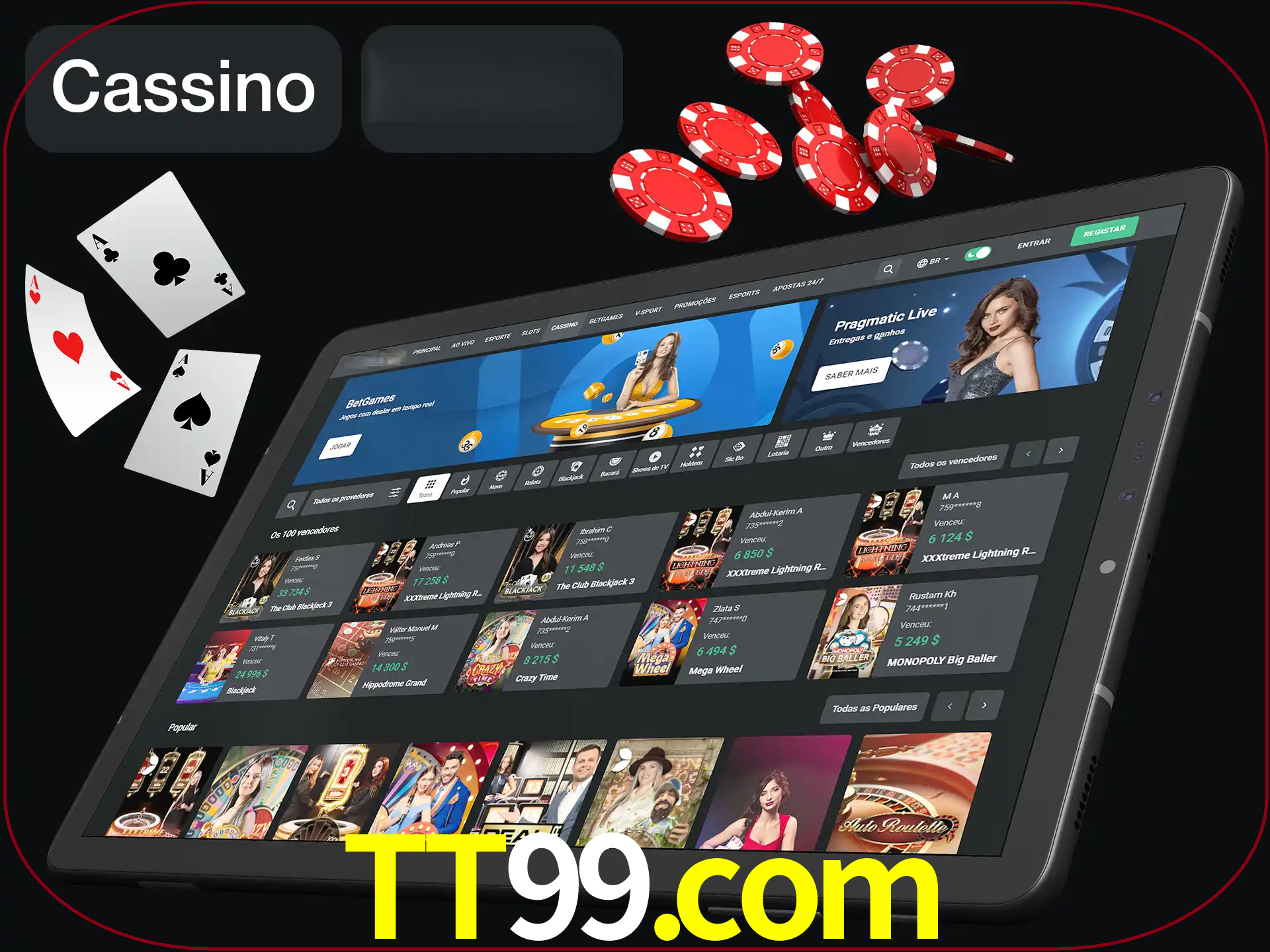 Jogue vários jogos de cassino em nosso cassino.